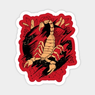 Red and Cream Cosmic Scorpion Magnet