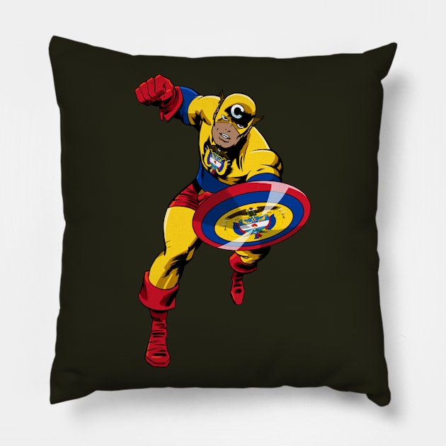 Capitán Columbia Pillow by ThirteenthFloor