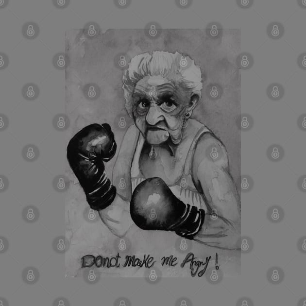 Grandma boxer by The artist of light in the darkness 