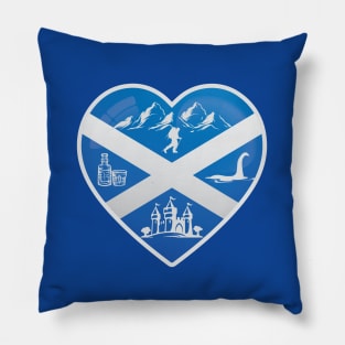 I Love Scotland Flag Castles Nessie Hiking Pillow