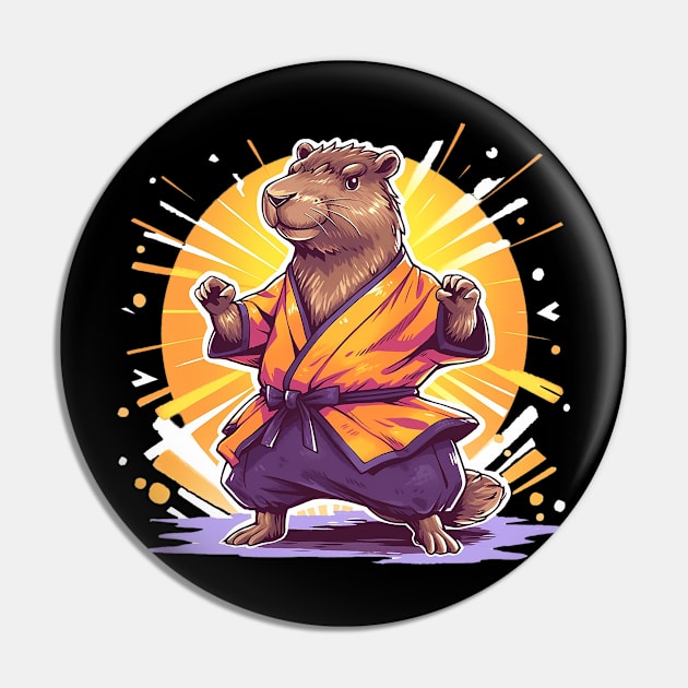 karate capybara Pin by piratesnow