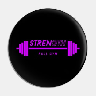dumbbell with the word strength Pin