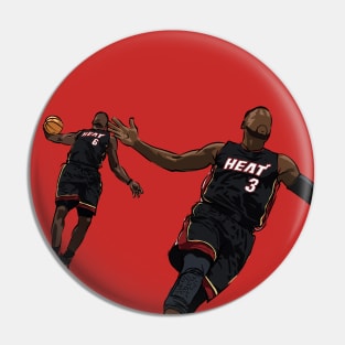 Dwyane Wade and LeBron James Iconic Miami Sketch Pin