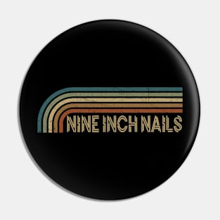 Nine Inch Nails Retro Stripes Pin
