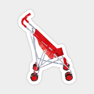 Red Pushchair Magnet