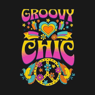 70s Retro Groovy Chic Matching Family Birthday Party T-Shirt