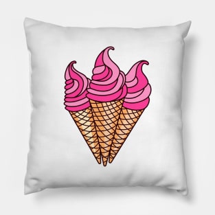 Pink ice cream cones Pillow