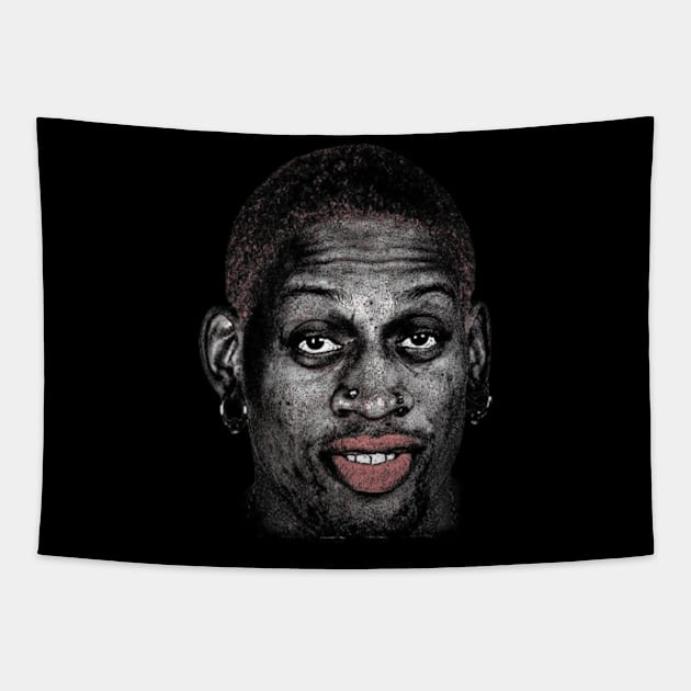 Dennis Rodman Bulls Tapestry by Wkenca Barada