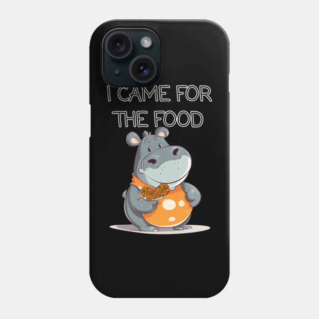 Hungry Hippo and Chicken, I came for the Food Phone Case by FrenArt