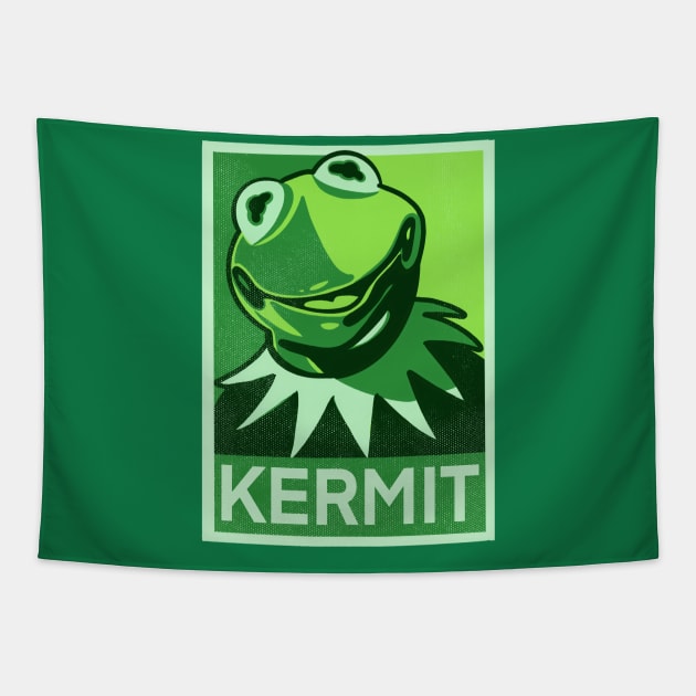 Green kermit Tapestry by MustGoon