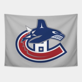 Habs - Canucks Logo Mashup Tapestry