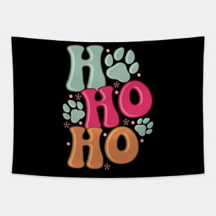 HO HO HO Cute Dog Lover Christmas Tapestry