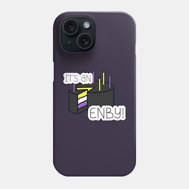 Nonbinary Gender Reveal Cake Phone Case by AMHKorni