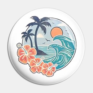 Big wave paradise Pin