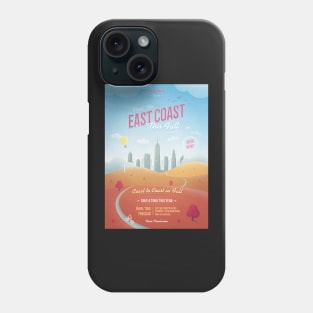 East Coast Retro Travel Poster Phone Case