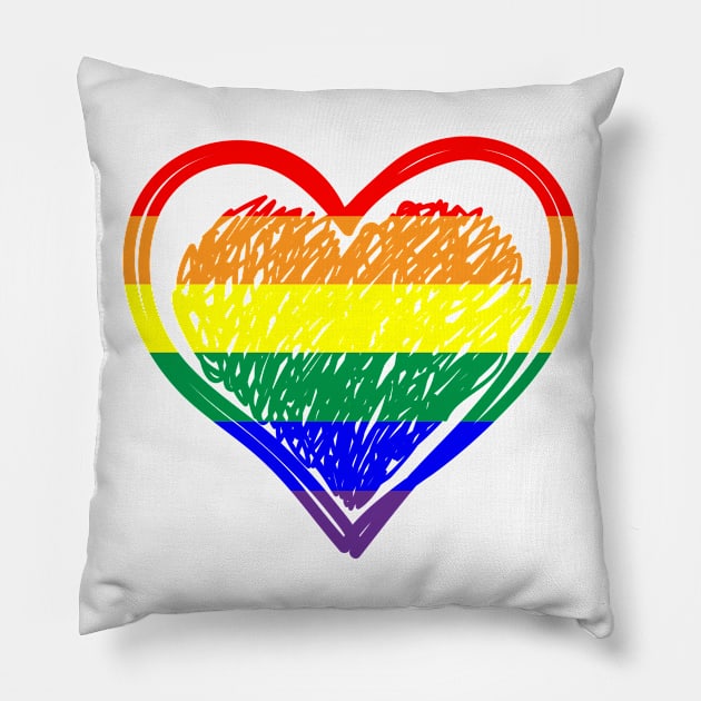 Corazón pride Pillow by magenta-dream