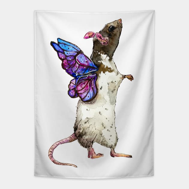 Rat Fairy Tapestry by aquabun