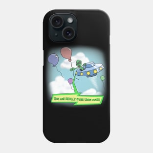 Alien Spy Balloons UFO - Funny Black Phone Case