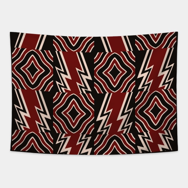 Tribal abstract pattern Rwanda style Tapestry by PaepaeEthnicDesign