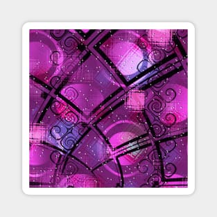 Purple To Pink Geometic Color Mix Magnet