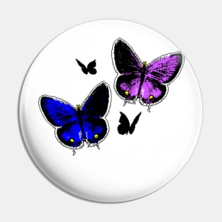 8 bit butterfly pixels Pin