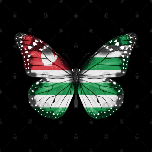 Abkhazian Flag  Butterfly - Gift for Abkhazian From Abkhazia by Country Flags