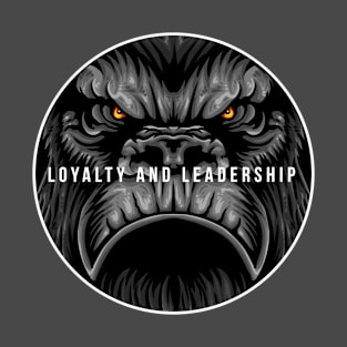 Loyalty and Leadership: Gorilla Head Design T-Shirt