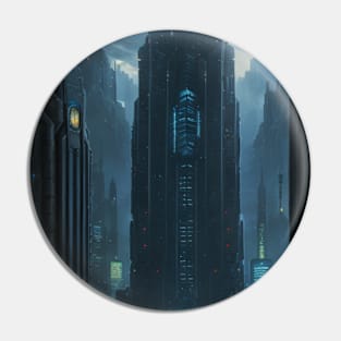 Futuristic Building in a Dreary, Story City Pin