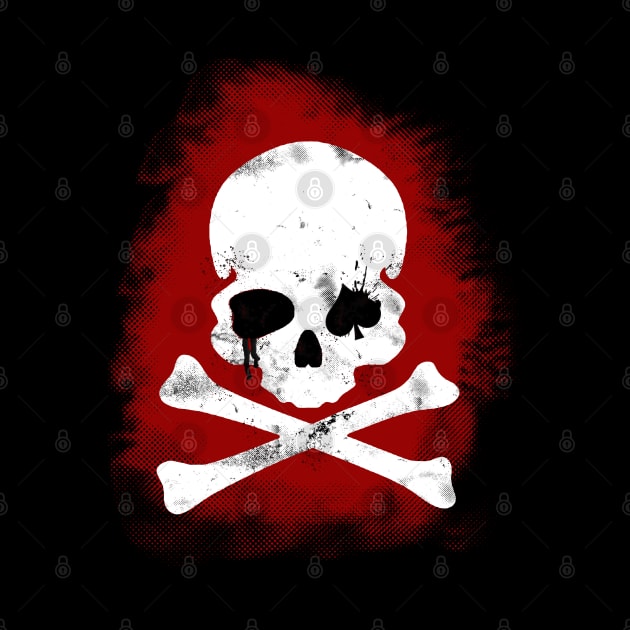 Dead Mans Hand Skull and Cross Bones by StudioPM71