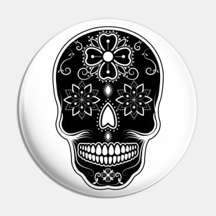 Sugar Skull/Mexican Folklore/BlackandWhitedesign Pin