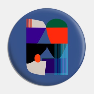 Vivid Geometric Collage Pin