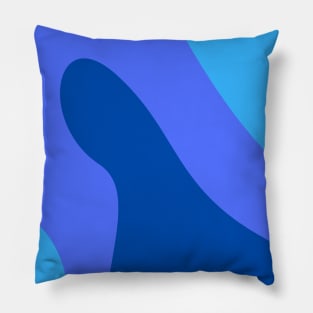 Boho abstract ocean blue pastel swirl pattern Pillow