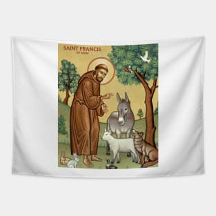 St. Francis of Assisi - Patron Saint of Animals Tapestry