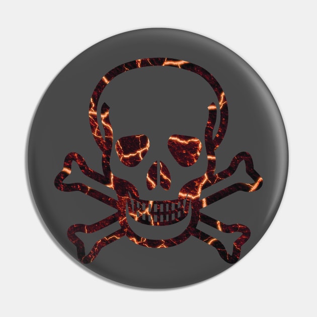 evil skull fire Pin by Danksthetic