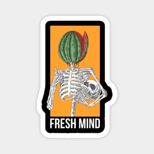 fresh mind skeleton Magnet