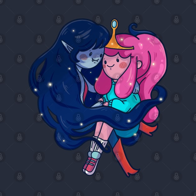 Marceline x Princess bubblegum - love bubbline by lunaticpark