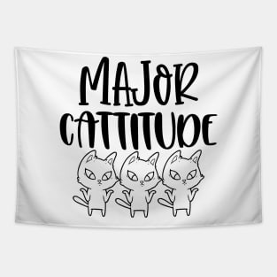 Major Cattitude. Funny Cat Lover Design. Purrfect. Tapestry