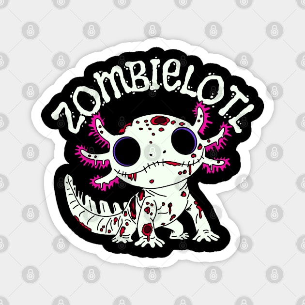 Zombie Axolotl Magnet by H. R. Sinclair