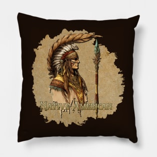 Native American Warrior Pillow