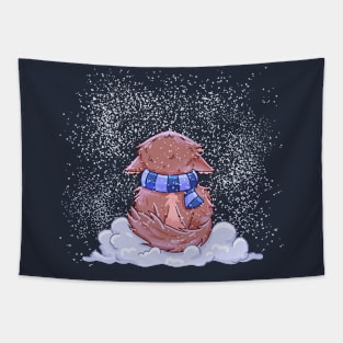 Snow Cat Tapestry