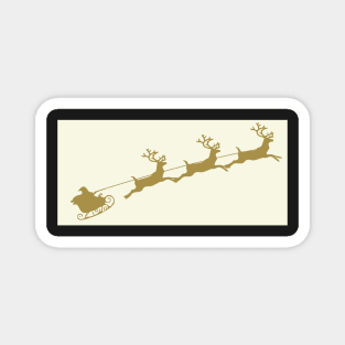 Gold and cream santas sleigh Magnet