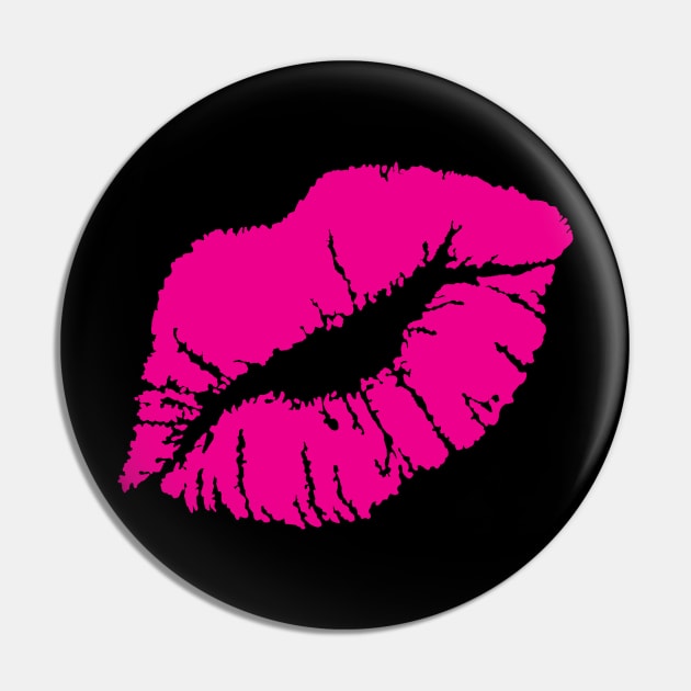 KISSING LIPS-PURE MAGENTA Pin by SELcustoms