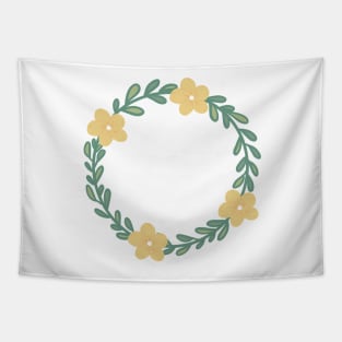 Floral wreath retro design flowers Tapestry