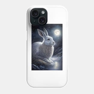 white hare 13 Phone Case