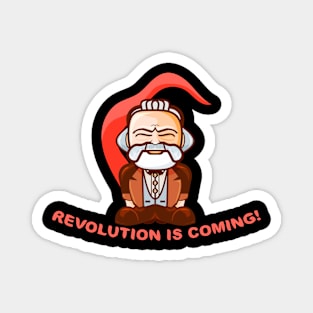 Revolution is coming Karl Marx Magnet