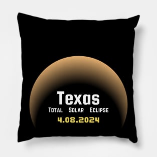 Texas USA Totality 2024 Solar Eclipse Pillow