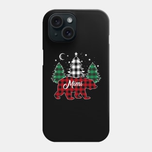 Mimi Bear Buffalo Red Plaid Matching Family Christmas Phone Case