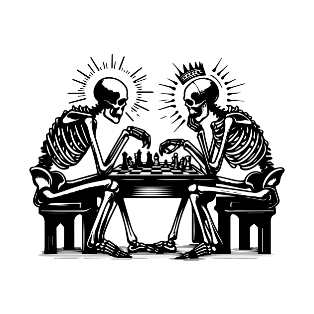 skeletons play chess by lkn