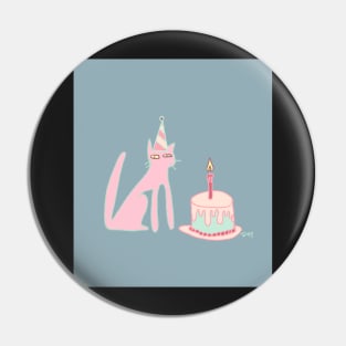 birthday cat Pin