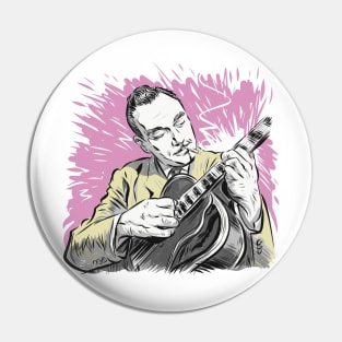 Django Reinhardt - An illustration by Paul Cemmick Pin